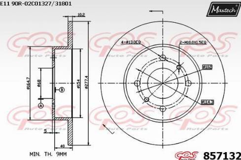 Maxtech 857132.0000 - Bremžu diski autodraugiem.lv