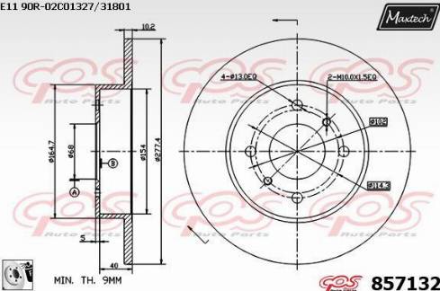 Maxtech 857132.0080 - Bremžu diski autodraugiem.lv