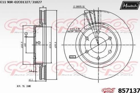 Maxtech 857137.0000 - Bremžu diski autodraugiem.lv