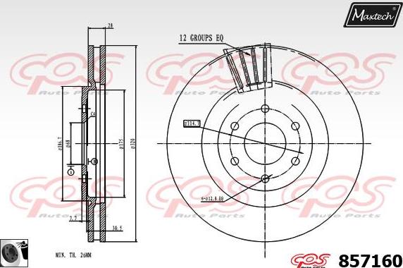 Maxtech 857129 - Bremžu diski autodraugiem.lv