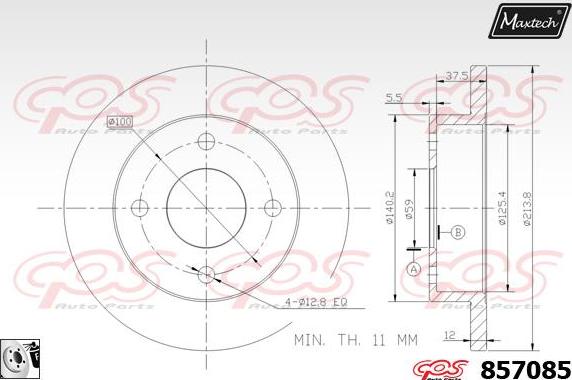 Maxtech 857126 - Bremžu diski autodraugiem.lv