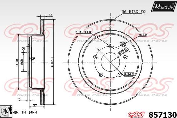 Maxtech 857121 - Bremžu diski autodraugiem.lv