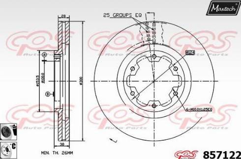 Maxtech 857122.6060 - Bremžu diski autodraugiem.lv