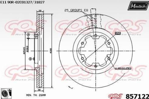 Maxtech 857122.0060 - Bremžu diski autodraugiem.lv