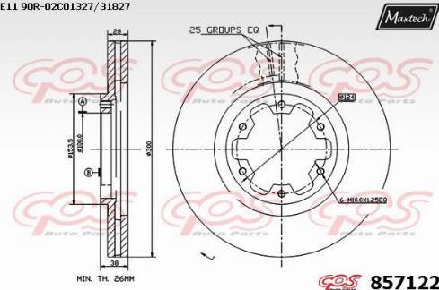 Maxtech 857122.0000 - Bremžu diski autodraugiem.lv