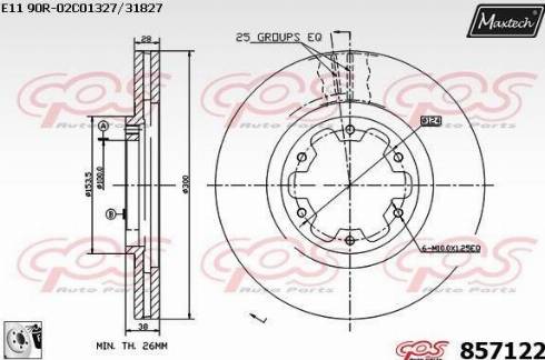 Maxtech 857122.0080 - Bremžu diski autodraugiem.lv