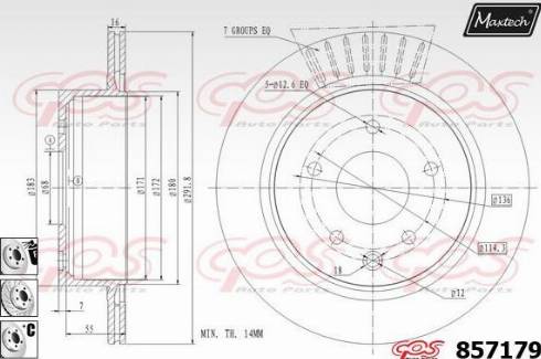 Maxtech 857179.6980 - Bremžu diski autodraugiem.lv