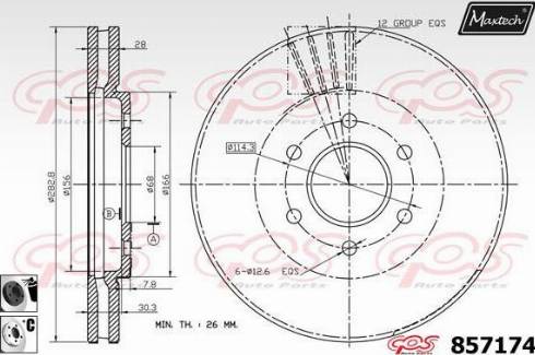 Maxtech 857174.6060 - Bremžu diski autodraugiem.lv