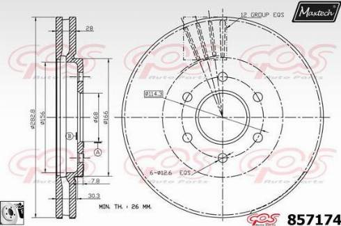 Maxtech 857174.0080 - Bremžu diski autodraugiem.lv