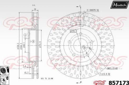 Maxtech 857173.6060 - Bremžu diski autodraugiem.lv