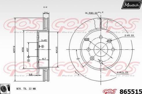 Maxtech 865515.0060 - Bremžu diski autodraugiem.lv