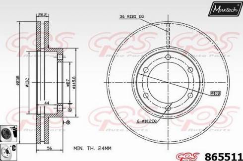 Maxtech 865511.6060 - Bremžu diski autodraugiem.lv