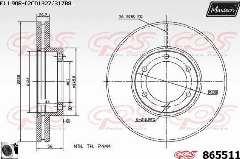 Japanparts J DI-K07 - Bremžu diski autodraugiem.lv