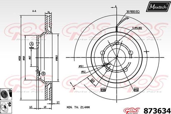 Maxtech 865513 - Bremžu diski autodraugiem.lv