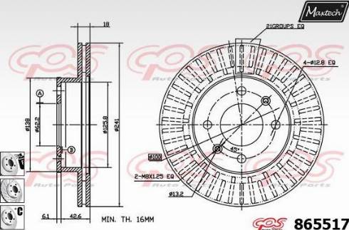 Maxtech 865517.6880 - Bremžu diski autodraugiem.lv