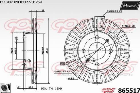 Maxtech 865517.0060 - Bremžu diski autodraugiem.lv