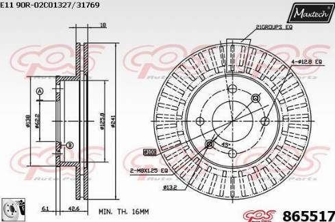 Maxtech 865517.0080 - Bremžu diski autodraugiem.lv