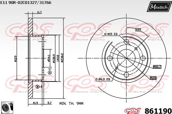 Maxtech 865517 - Bremžu diski autodraugiem.lv