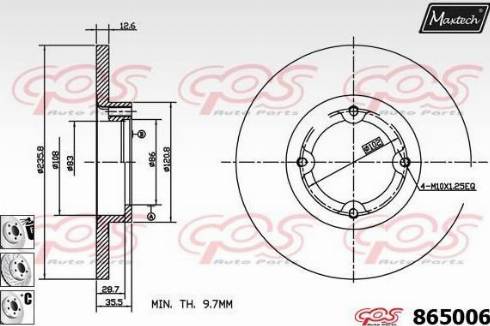 Maxtech 865006.6880 - Bremžu diski autodraugiem.lv