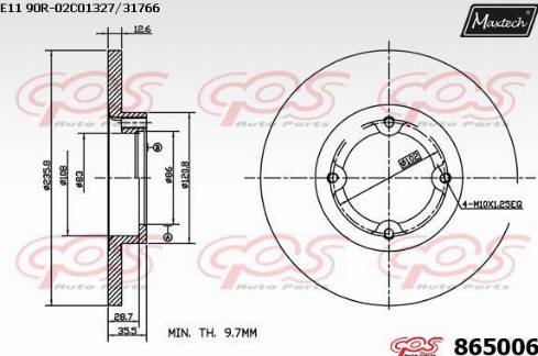 Maxtech 865006.0000 - Bremžu diski autodraugiem.lv