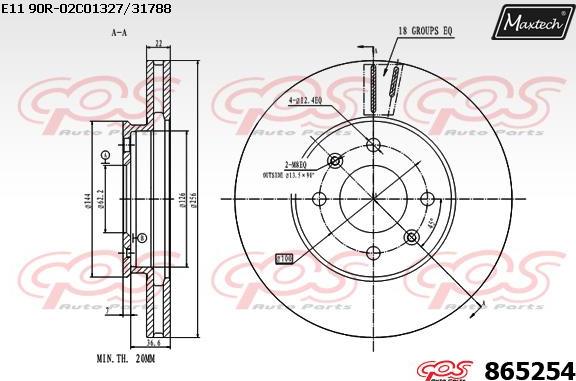 Maxtech 865014 - Bremžu diski autodraugiem.lv