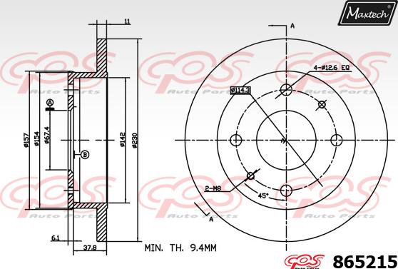 Maxtech 865011 - Bremžu diski autodraugiem.lv