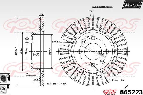 Maxtech 865018 - Bremžu diski autodraugiem.lv