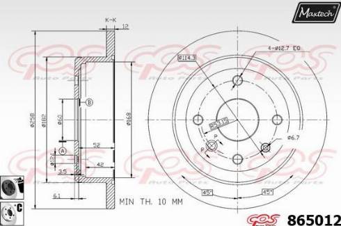 Maxtech 865012.6060 - Bremžu diski autodraugiem.lv