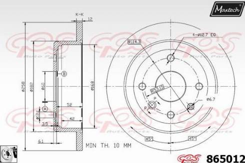 Maxtech 865012.0080 - Bremžu diski autodraugiem.lv