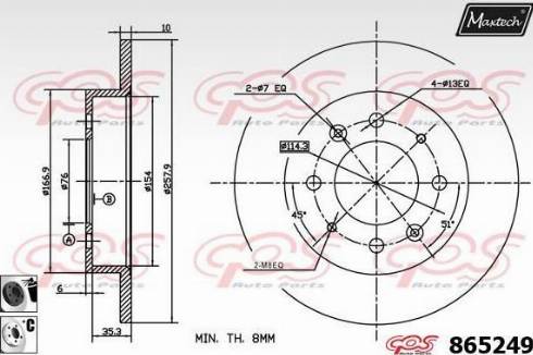 Maxtech 865249.6060 - Bremžu diski autodraugiem.lv