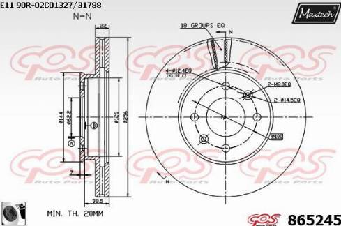 Maxtech 865245.0060 - Bremžu diski autodraugiem.lv