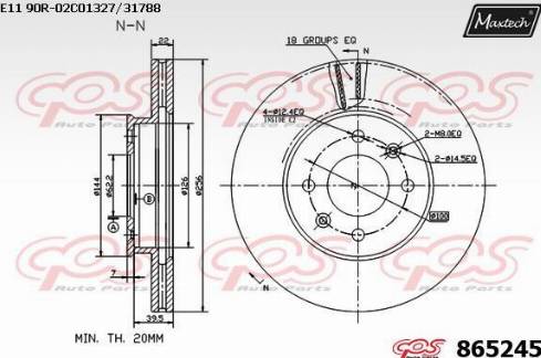 Maxtech 865245.0000 - Bremžu diski autodraugiem.lv