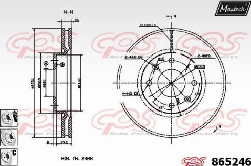 Maxtech 865246.6980 - Bremžu diski autodraugiem.lv