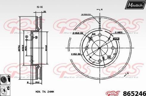 Maxtech 865246.6060 - Bremžu diski autodraugiem.lv