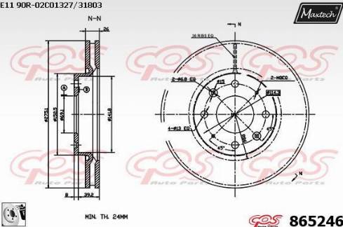 Maxtech 865246.0080 - Bremžu diski autodraugiem.lv