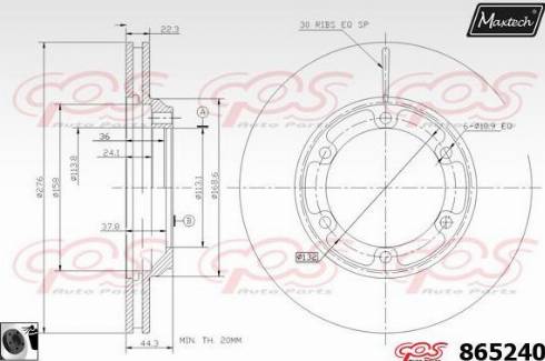 Maxtech 865240.0060 - Bremžu diski autodraugiem.lv