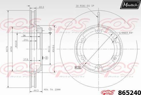 Maxtech 865240.0000 - Bremžu diski autodraugiem.lv