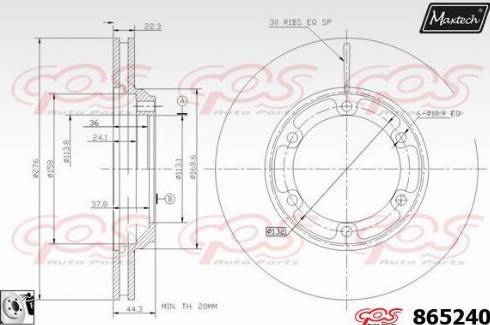 Maxtech 865240.0080 - Bremžu diski autodraugiem.lv