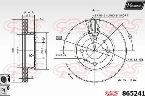 Maxtech 865241.6060 - Bremžu diski autodraugiem.lv