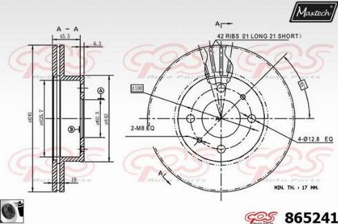 Maxtech 865241.0060 - Bremžu diski autodraugiem.lv