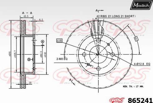 Maxtech 865241.0000 - Bremžu diski autodraugiem.lv