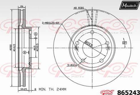 Maxtech 865243.0000 - Bremžu diski autodraugiem.lv