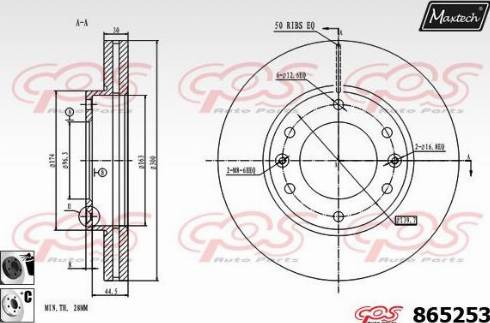 Maxtech 865253.6060 - Bremžu diski autodraugiem.lv