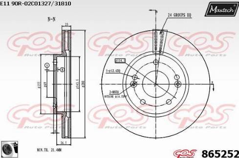 Maxtech 865252.0060 - Bremžu diski autodraugiem.lv