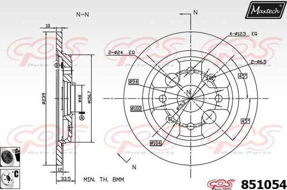 Maxtech 865257 - Bremžu diski autodraugiem.lv