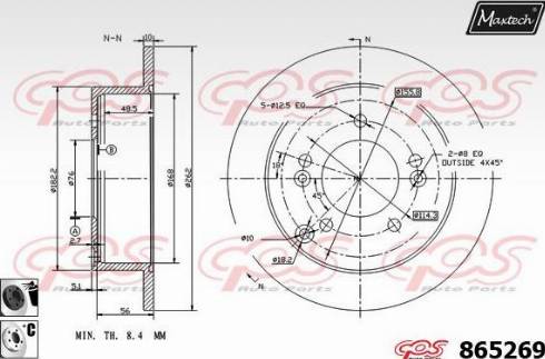 Maxtech 865269.6060 - Bremžu diski autodraugiem.lv