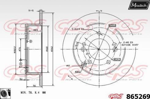 Maxtech 865269.0060 - Bremžu diski autodraugiem.lv