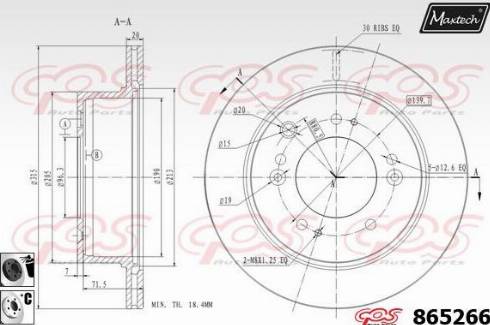 Maxtech 865266.6060 - Bremžu diski autodraugiem.lv