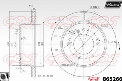 Maxtech 865266.0060 - Bremžu diski autodraugiem.lv