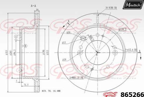 Maxtech 865266.0000 - Bremžu diski autodraugiem.lv